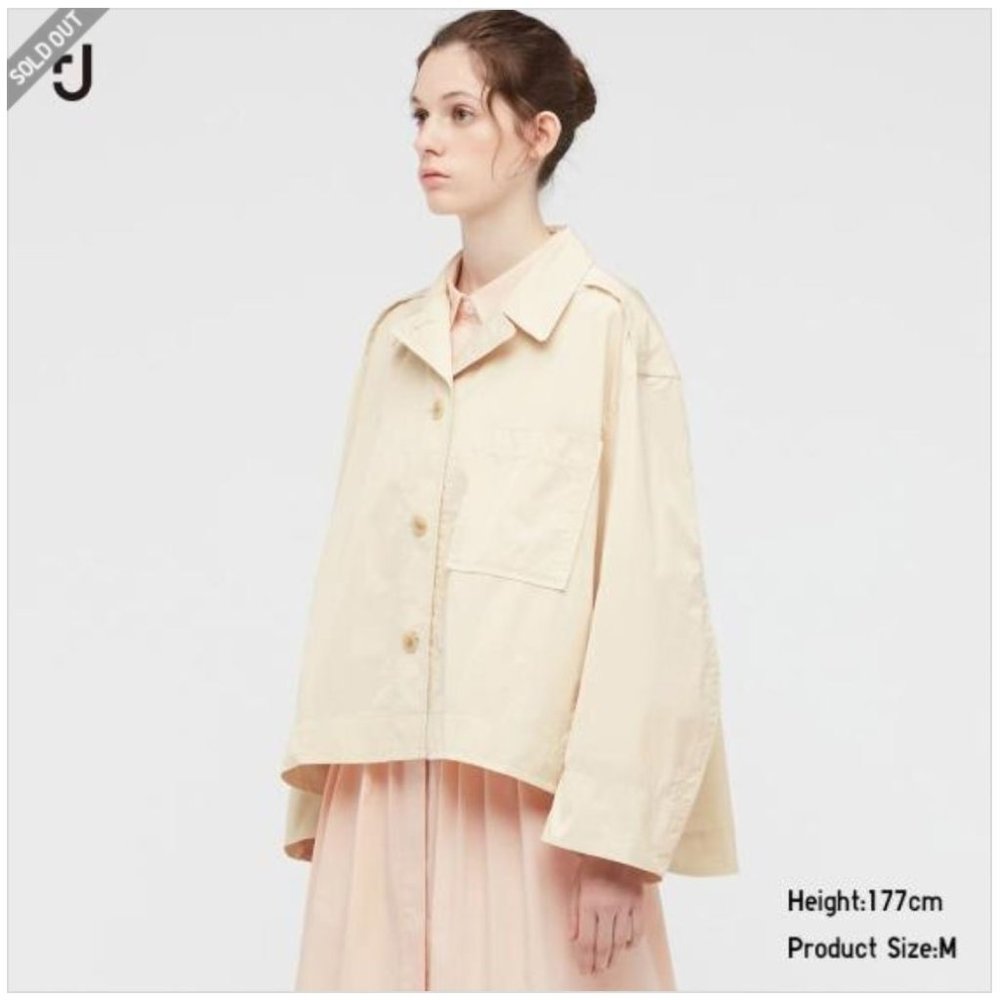 Uniqlo +J OVERSIZED SHIRT JACKET Neutral S